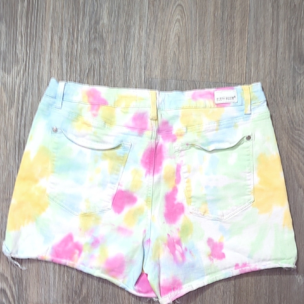 Judy Blue Women's Colorful Tie-Dye Jean Shorts - Picture 6 of 9